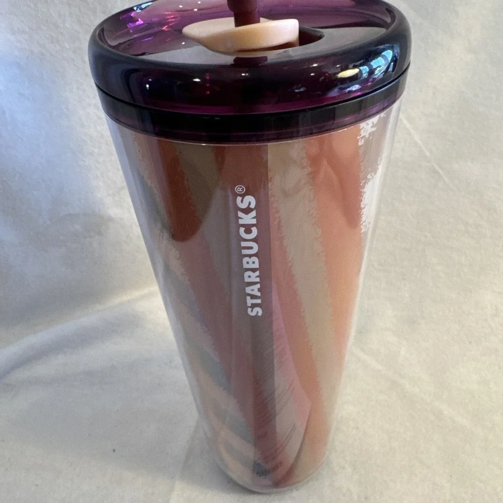 NEW‎ Starbucks  2025 Orange Pumpkin Topper Hot/Cold Cup Venti Tumbler 24oz
